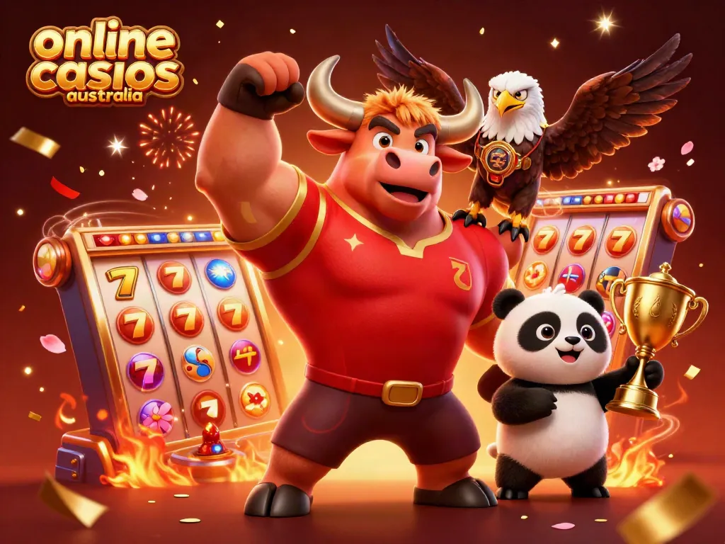 Experience the excitement of online casinos in Australia with charismatic characters and vibrant slots.