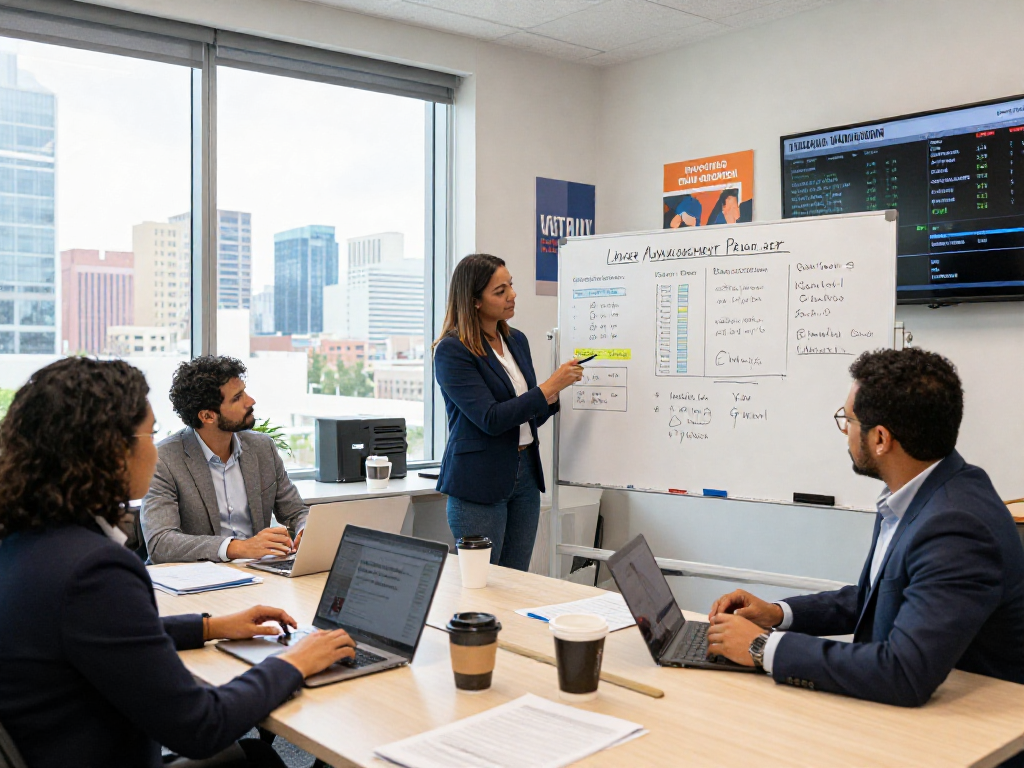 Engaging strategy session focused on campaign management pricing and voter data analytics.