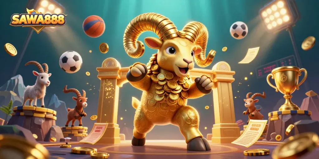 Engage with SAWA888's thrilling sports betting adventure featuring dynamic elements and rich visuals.
