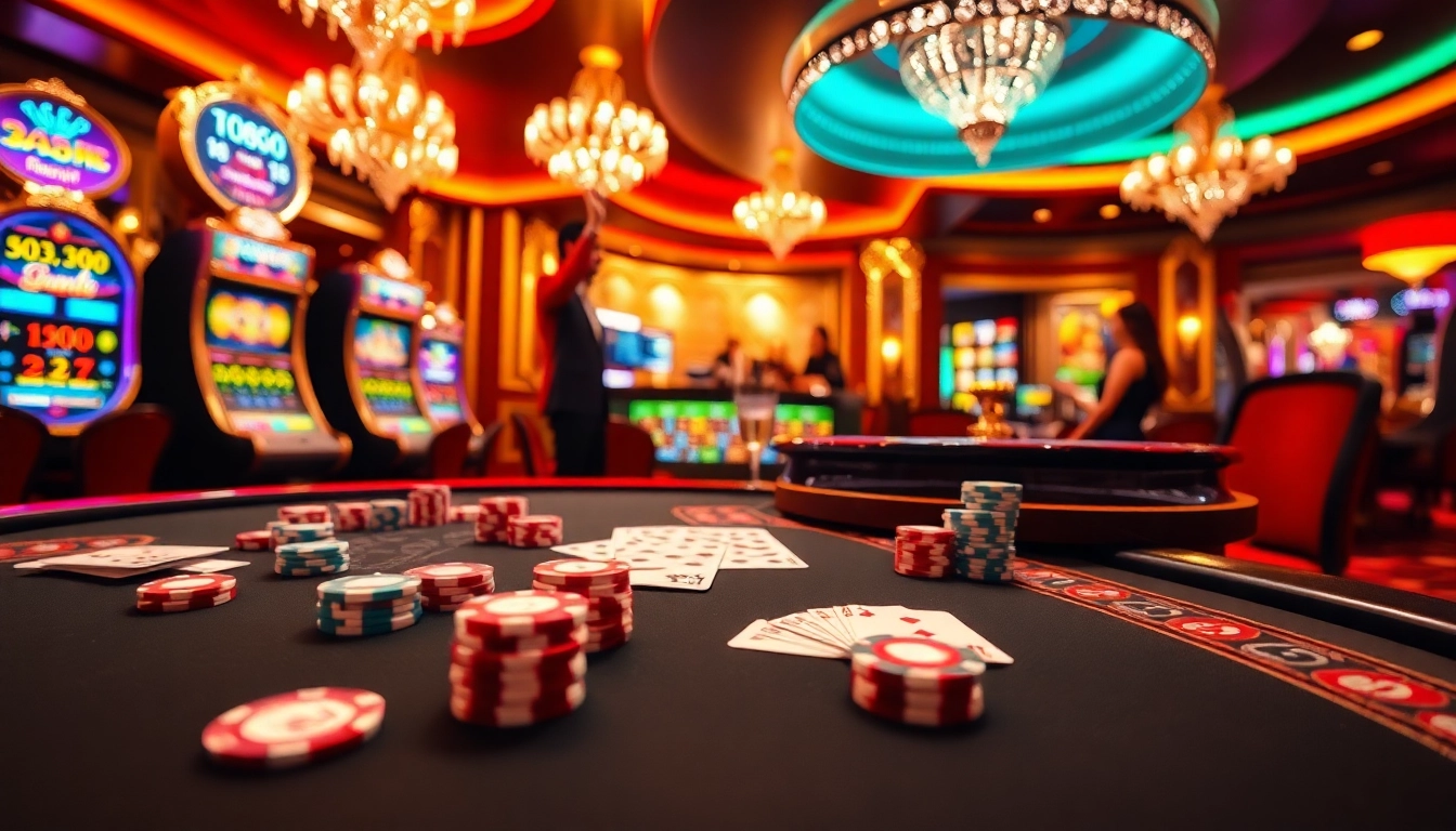 Gamblers strategizing at a luxurious gaming table featuring offerings from https://b52pm.com/.