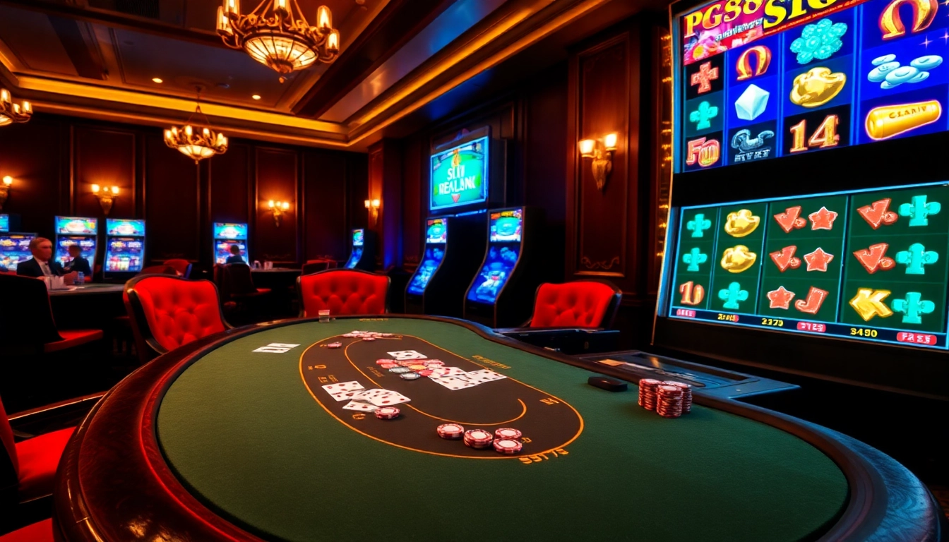 Experience high-stakes gaming at pg88 with engaging blackjack tables and vibrant slot machines.