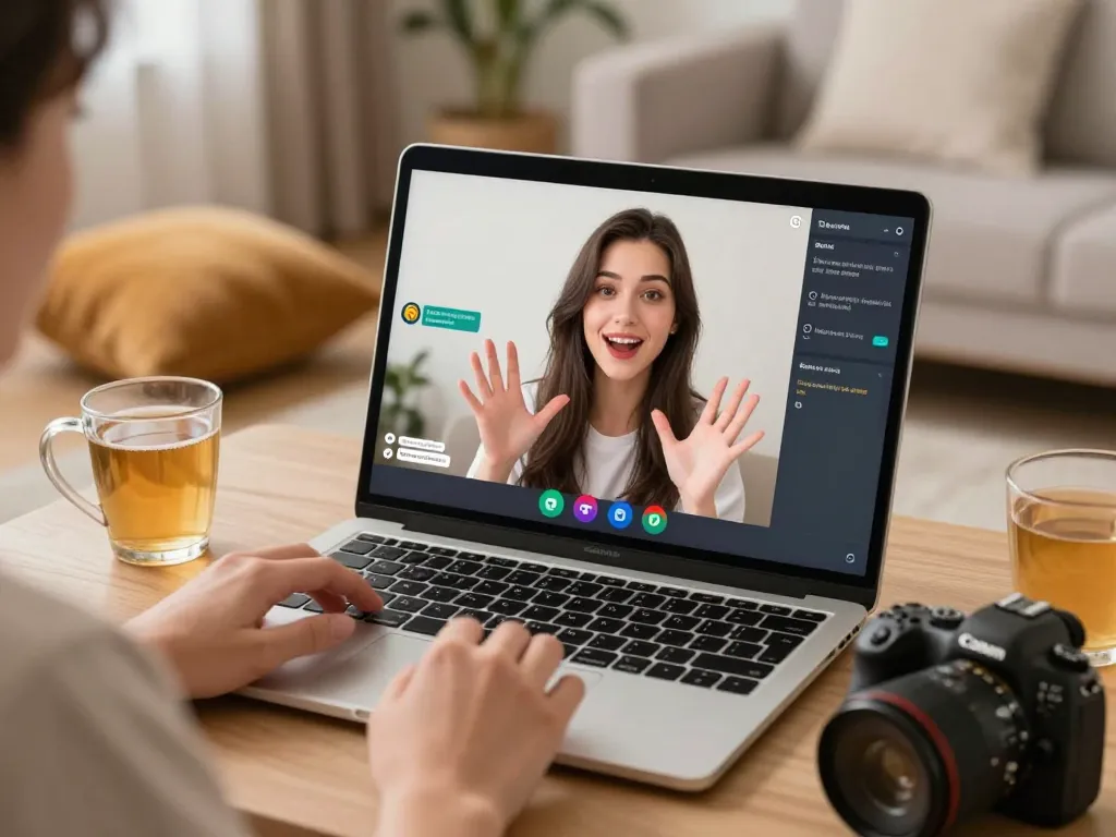 Engaging in lively porn chat AI conversation on a cozy digital interface.