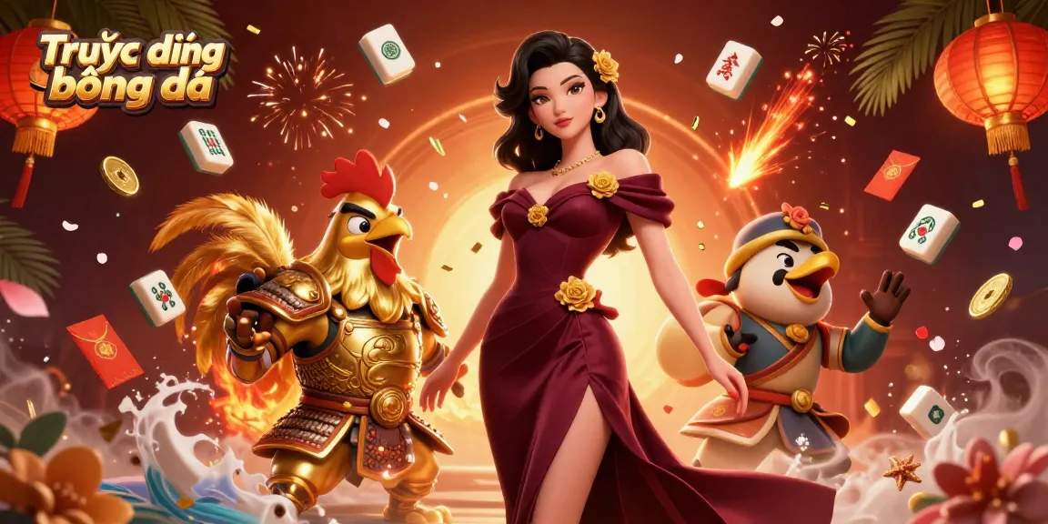 Experience Trực tiếp bóng đá through vibrant 3D art capturing dynamic sports action.