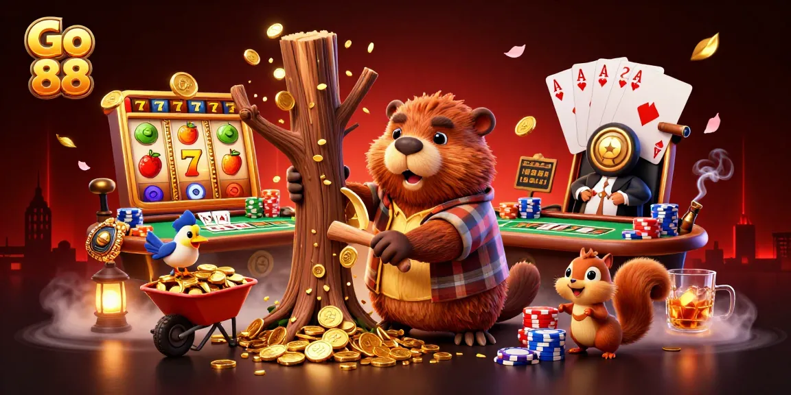 Experience exciting gameplay at Go 88 with vibrant symbols, characters, and casino elements.