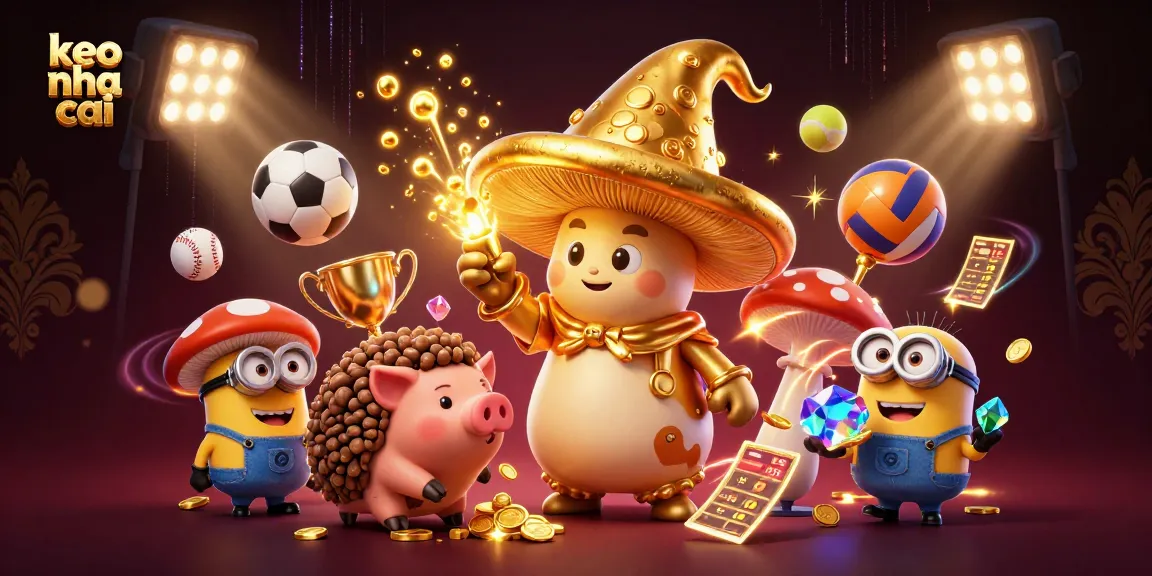 Experience the thrill of betting with keo nha cai, featuring magical characters and dynamic sports elements.